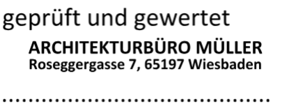 architektenstempel geprft und gewertet besttigungsstempel prfstempel