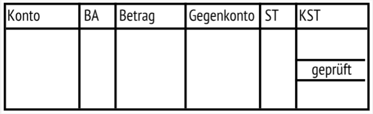 Stempel Buchhaltung Steuerberater Rechnungsprfung Konto Gegenkonto Geprft KST BA ST