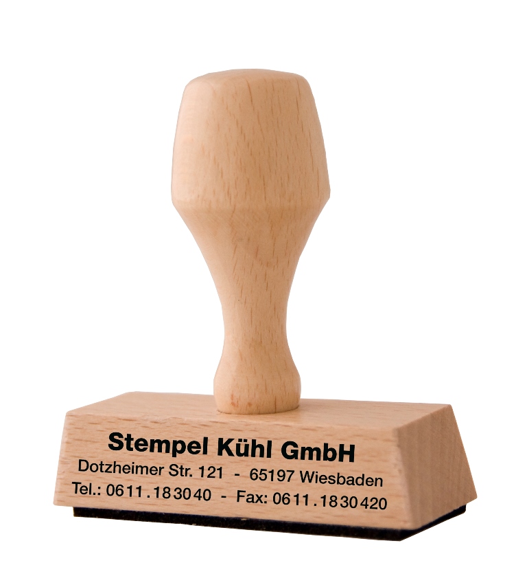 ø 12 mm · Rundstempel aus Holz · Stempel Oberhausen · Online selber gestalten