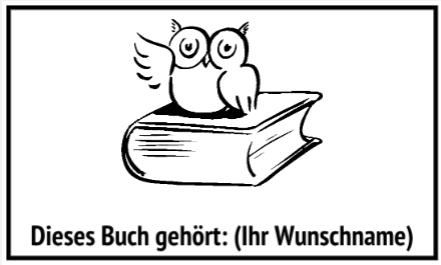 Stempel Dieses Buch gehrt Ex Libris Schulbuchstempel Buchstempel Eigentumstempel Eule