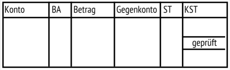 Stempel Buchhaltung Steuerberater Rechnungsprüfung Konto Gegenkonto Geprüft KST BA ST