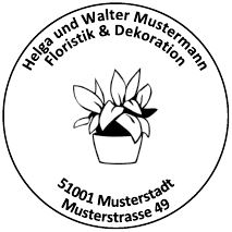 Firmenstempel Siegelstempel Rundstempel Blume Florist